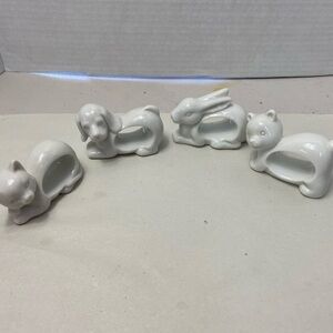 Set of 4 Animal Napkin Holders Made in Japan (DD)